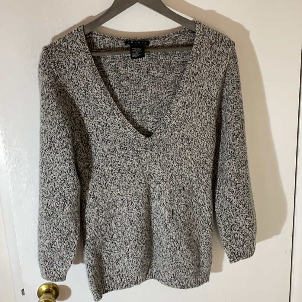 Theory thick soft cashmere Heathered sweater medium